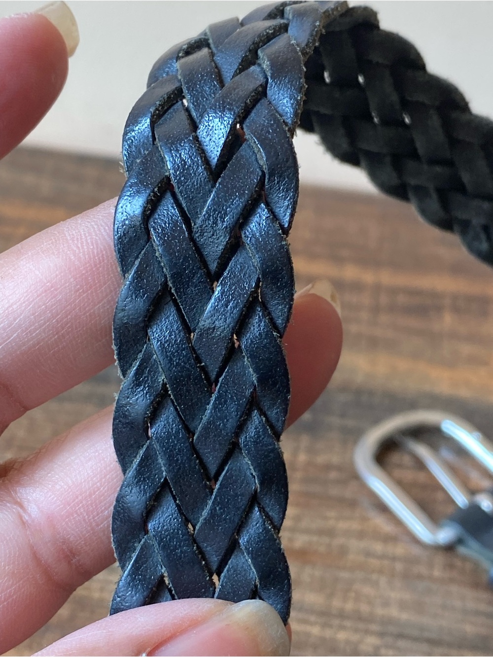 Vintage Woven Leather Belt